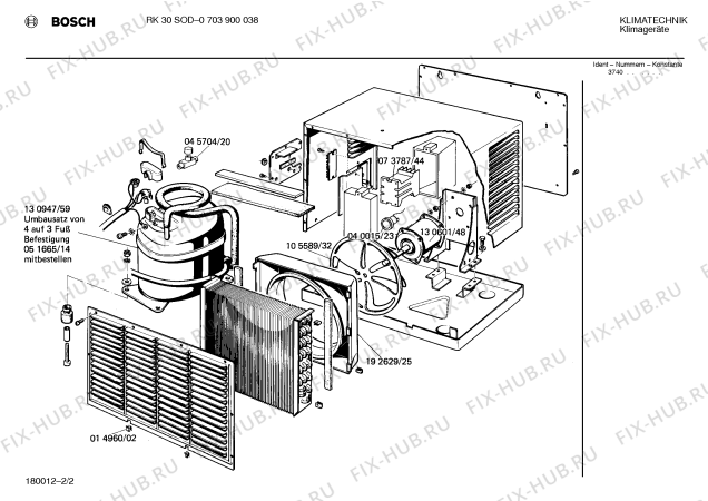 Взрыв-схема вытяжки Bosch 0703900038 RK30SOD - Схема узла 02