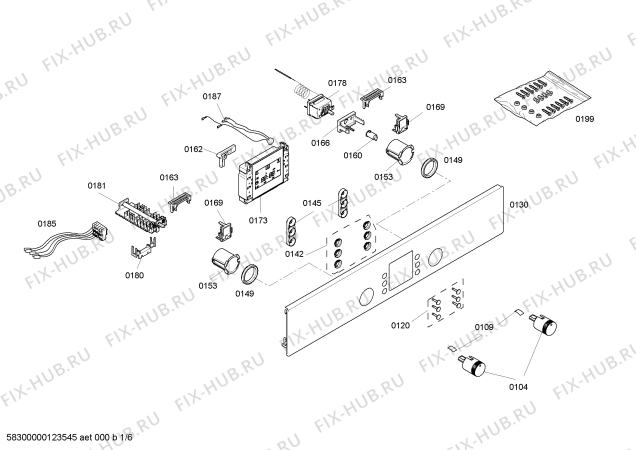 Схема №4 HB530260 с изображением Переключатель режимов для электропечи Bosch 00492073