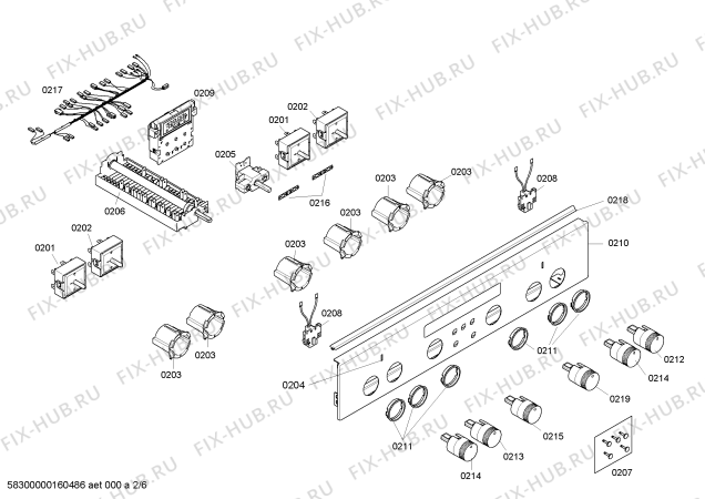 Схема №4 HC744530V с изображением Планка для духового шкафа Bosch 00684340