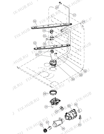 Взрыв-схема посудомоечной машины Asko D3530 AU   -M-Grey FI (336016, DW20.4AU) - Схема узла 03
