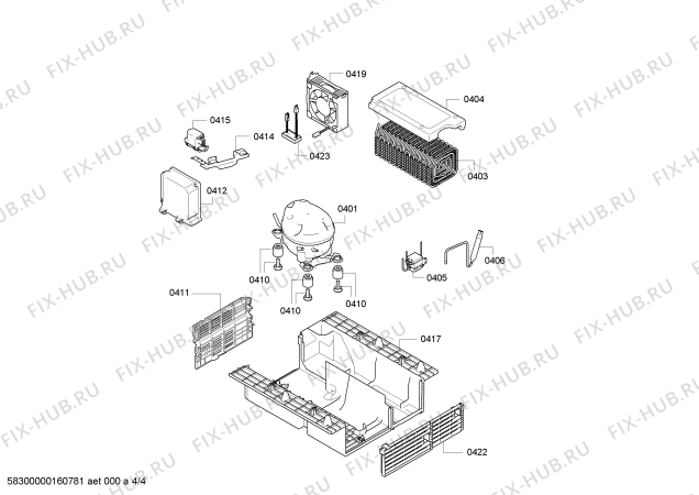 Схема №2 K8125X0 с изображением Крепеж для холодильника Bosch 00617421