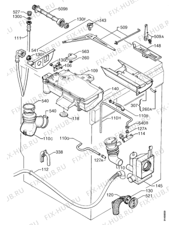 Взрыв-схема стиральной машины Zanussi FJS1486 - Схема узла Hydraulic System 272