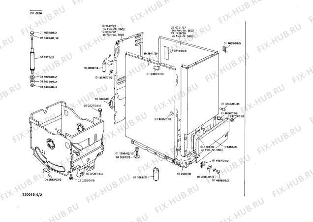Взрыв-схема стиральной машины Constructa CV0850 - Схема узла 02