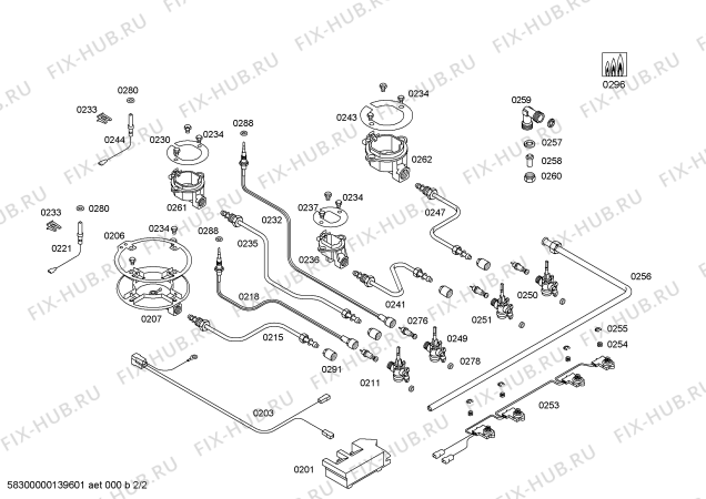 Схема №2 PCI815B90A ENC.PCI815B90A 3G+1W BO76F IH5 с изображением Варочная панель для духового шкафа Bosch 00683207