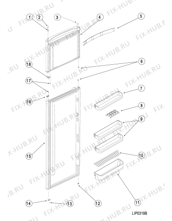 Взрыв-схема холодильника Indesit TIA16GA (F078109) - Схема узла