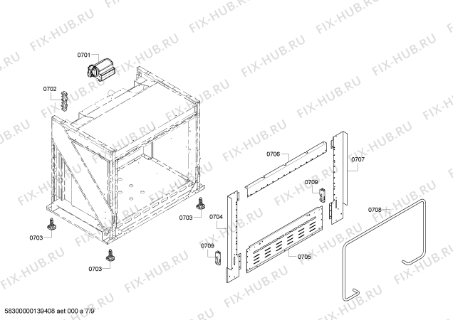 Схема №3 PRL304EH с изображением Кабель для духового шкафа Bosch 00646668