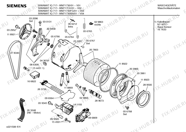 Схема №2 WM71730FG SIWAMAT IQ 717 с изображением Инструкция по эксплуатации для стиральной машины Siemens 00524189