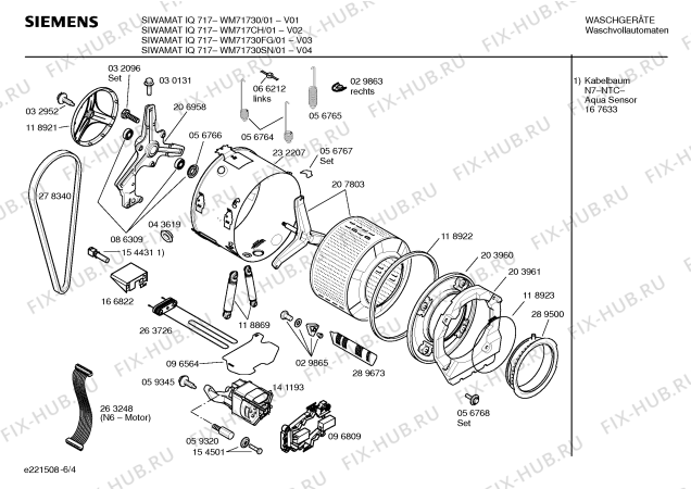 Схема №2 WM71730CH SIWAMAT IQ 717 с изображением Ручка для стиральной машины Siemens 00267290