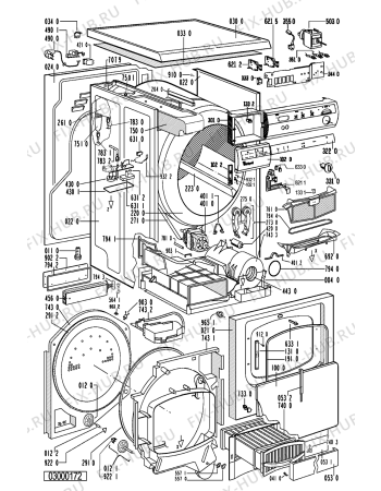 Схема №1 AWZ 555 с изображением Обшивка для электросушки Whirlpool 481245219639