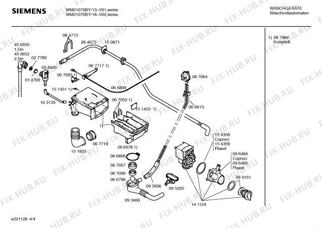 Схема №1 WM21070BY с изображением Панель управления для стиральной машины Siemens 00289190