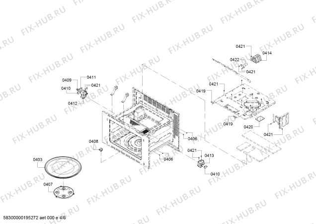 Схема №3 HMB50162UC Bosch с изображением Регулировочная плата для микроволновки Bosch 11016950