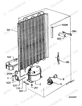 Взрыв-схема холодильника Alno AKE8123IW - Схема узла Refrigerator cooling system