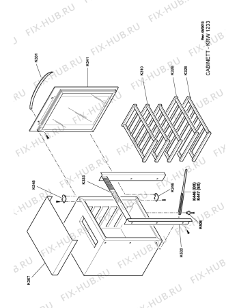 Схема №1 KRVX 6030 с изображением Всякое для холодильной камеры Whirlpool 482000012901