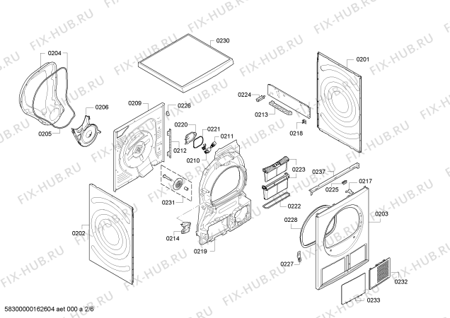 Схема №3 WTW86563BY EcoLogixx 7 с изображением Вкладыш для сушилки Bosch 00624379