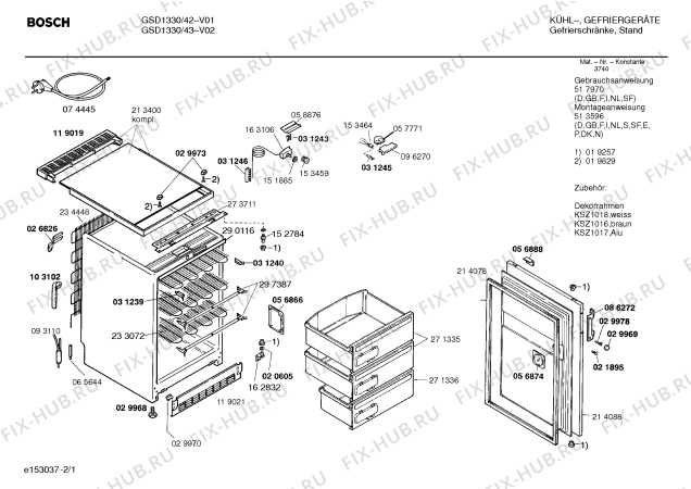 Схема №2 GSD1330 с изображением Дверь для холодильника Bosch 00214088