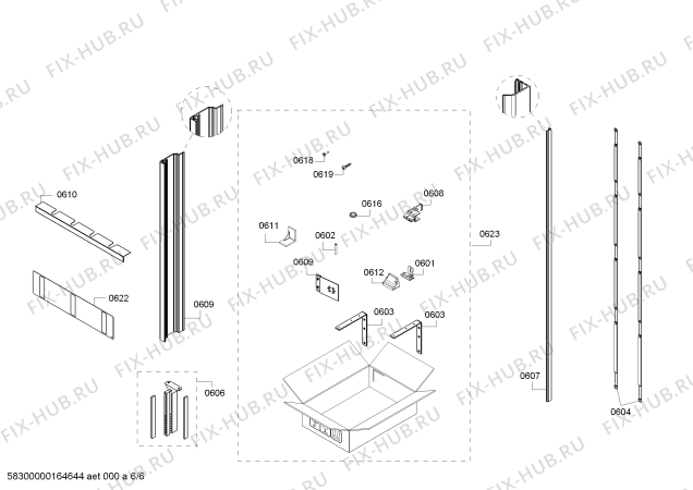 Схема №3 RC462701TW Gaggenau с изображением Тэн оттайки для холодильной камеры Bosch 00707376