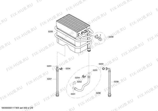 Взрыв-схема водонагревателя Bosch RDT2217 - Схема узла 02