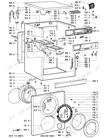 Схема №2 WA 43410-CH с изображением Микропереключатель для стиральной машины Whirlpool 481228218907
