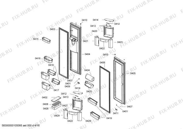 Схема №8 SK535263 с изображением Шарнирная пластина для холодильной камеры Bosch 00604477
