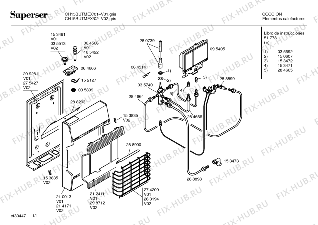 Схема №1 CH15BUTMEX CH15 с изображением Анализатор воздуха для электрообогревателя Bosch 00288899