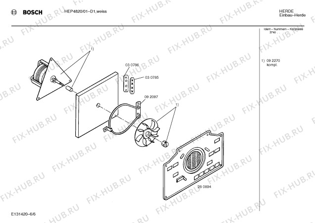 Схема №3 HES4820 с изображением Панель для плиты (духовки) Bosch 00280905