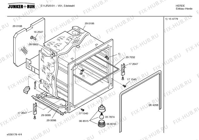 Взрыв-схема плиты (духовки) Junker&Ruh E11JR25 - Схема узла 04