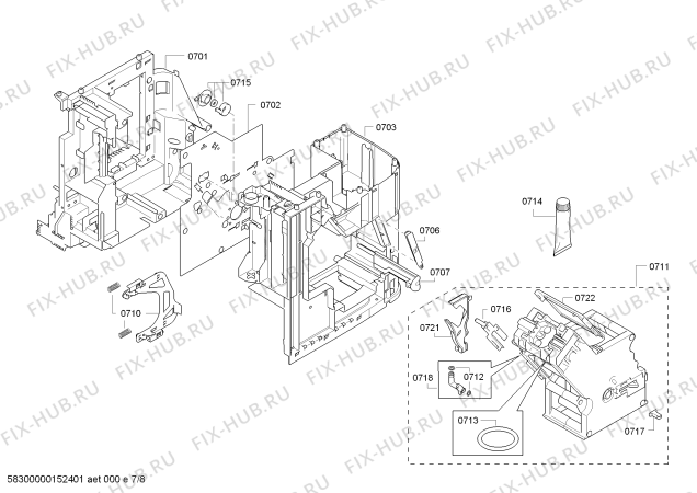 Схема №6 CM250110 с изображением Модуль управления для кофеварки (кофемашины) Bosch 00654004