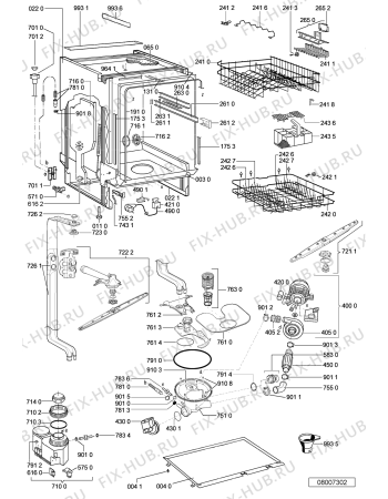Схема №1 ADG 676/1 FD с изображением Модуль (плата) управления для посудомойки Whirlpool 481221838768