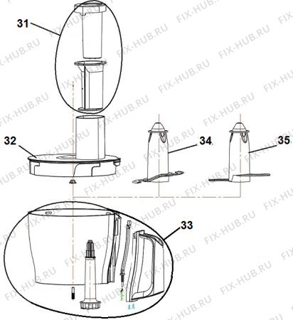 Взрыв-схема комплектующей Gorenje SB800B (512147) - Схема узла 03