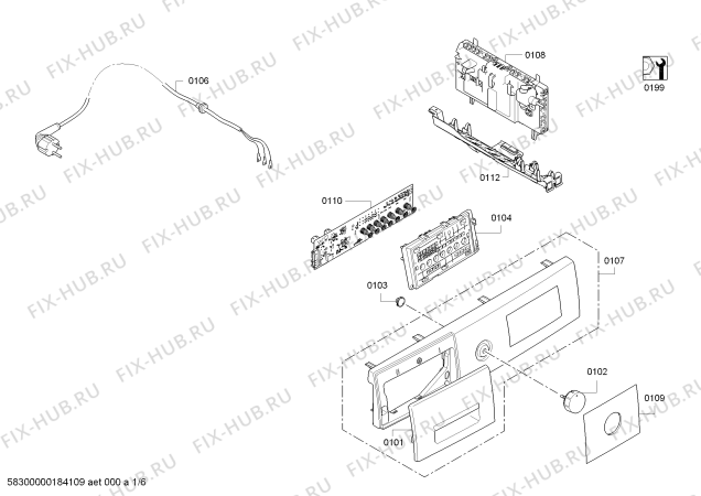 Схема №3 WTG86400OE iQ 500 с изображением Панель управления для сушильной машины Bosch 11005854