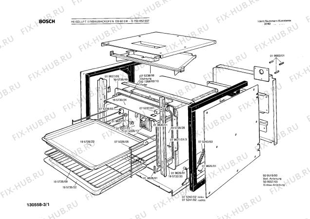 Схема №2 0750192051 EH640EM с изображением Контейнер для фильтра для плиты (духовки) Bosch 00075328
