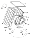 Схема №4 LOP 6052 с изображением Петля люка (двери) для стиралки Whirlpool 482000006063