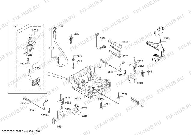 Схема №3 DI260410 с изображением Силовой модуль запрограммированный для посудомоечной машины Bosch 00755367