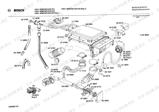 Схема №3 0722044566 V461 с изображением Панель управления для стиральной машины Bosch 00117780