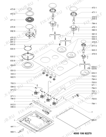 Схема №1 AKT 5000/NB с изображением Другое для электропечи Whirlpool 481010692271