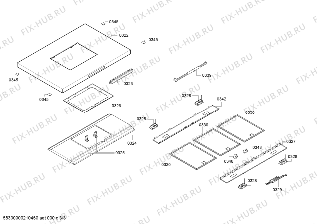Взрыв-схема вытяжки Balay 3BI998GX Neff - Схема узла 03