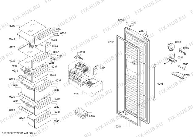 Схема №2 GS3368I20 Neff с изображением Клапан для холодильника Bosch 11022839