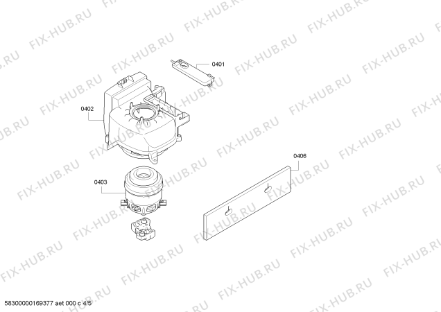 Взрыв-схема пылесоса Bosch BGS42224 Bosch GS-40 - Схема узла 04