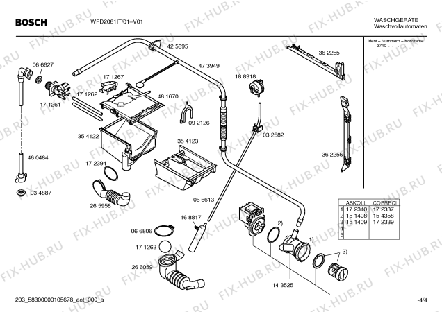 Схема №2 WFD2061IT Tuaa WFD 2061 с изображением Панель управления для стиралки Bosch 00442349