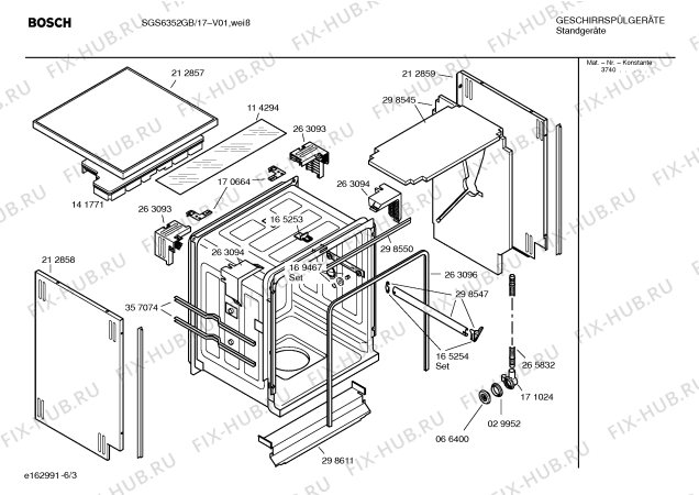 Схема №2 SGS6352GB с изображением Инструкция по эксплуатации для посудомоечной машины Bosch 00528094