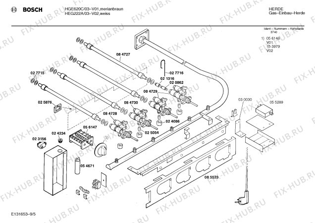 Взрыв-схема плиты (духовки) Bosch HEG222A - Схема узла 06