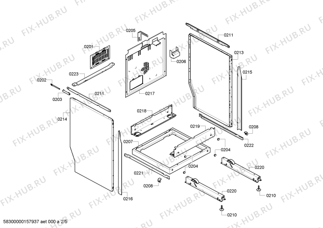 Схема №2 HSS202MCC Bosch с изображением Ручка конфорки для электропечи Bosch 00623663