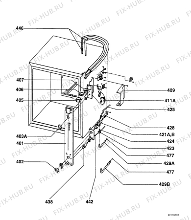 Взрыв-схема холодильника Electrolux RM4200CD - Схема узла Functional parts
