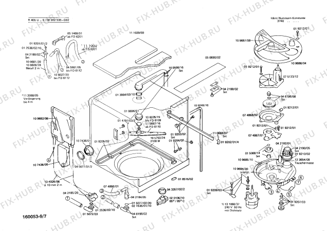 Схема №6 CG2608 CG2602 с изображением Изоляционная поверхность для посудомоечной машины Bosch 00111029