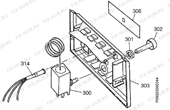 Взрыв-схема холодильника Electrolux EC4109N - Схема узла Electrical equipment 268