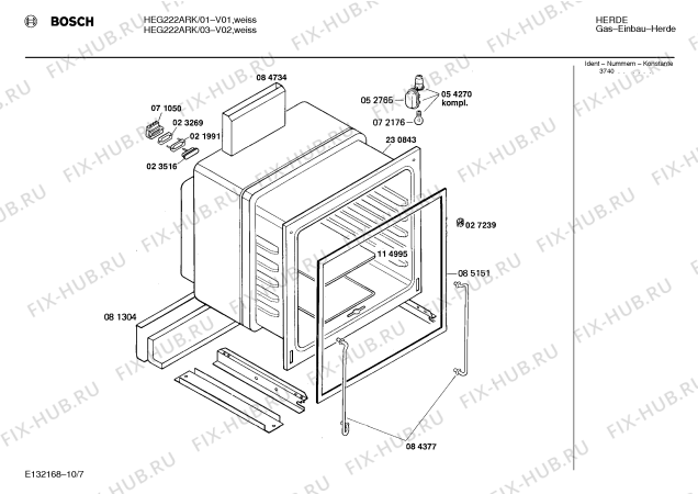 Схема №3 HEG222ARK с изображением Переключатель для электропечи Bosch 00153976