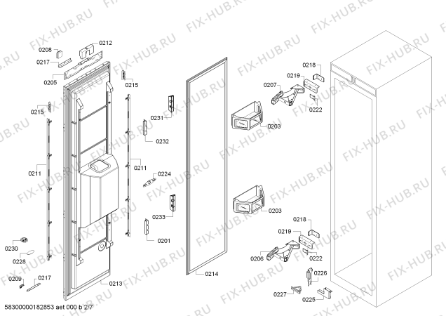 Схема №3 FID18P30 с изображением Шина для холодильной камеры Bosch 00669026