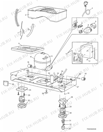 Взрыв-схема холодильника Electrolux ENB5298X-REBR - Схема узла Section 5