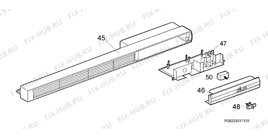 Взрыв-схема холодильника Electrolux ERW19001W - Схема узла Command panel 037