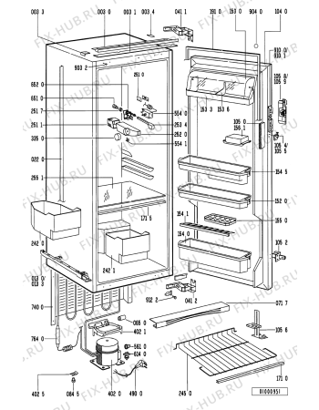 Схема №1 1 FSI-225 с изображением Дверь для холодильника Whirlpool 481241879656